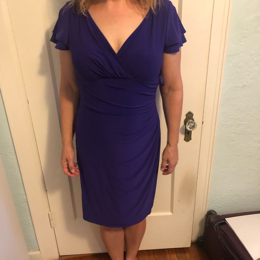 Lauren Ralph Lauren purple bodycon dress